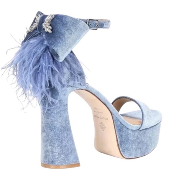 Antonio Melani Janie Velvet Platform Dress Sandals - Picture 2 of 12